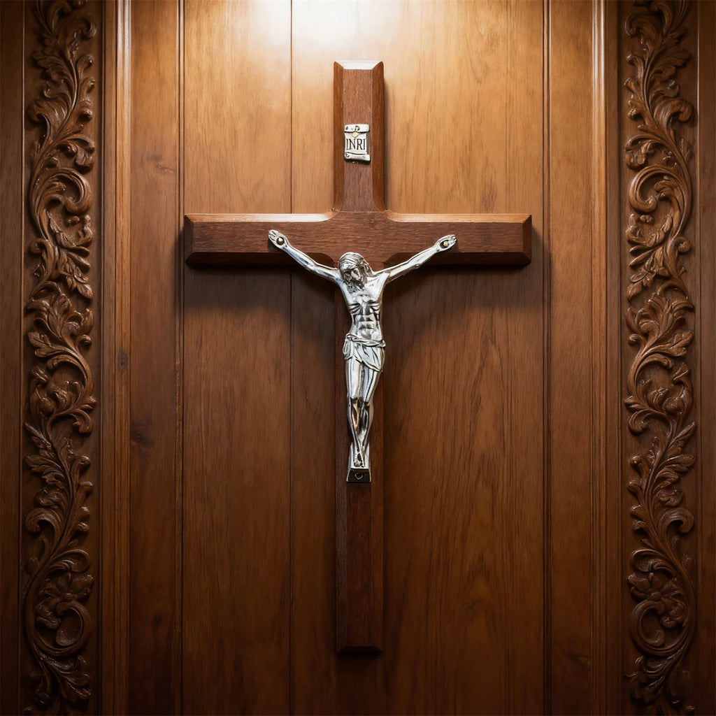 Wooden Wall Crucifix with Christ Figure