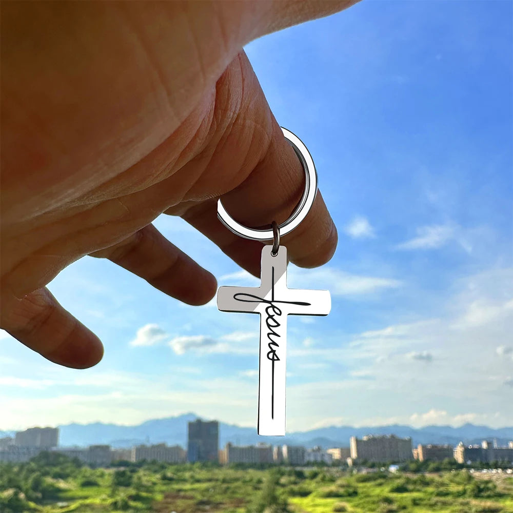 Jesus Cross Keychain