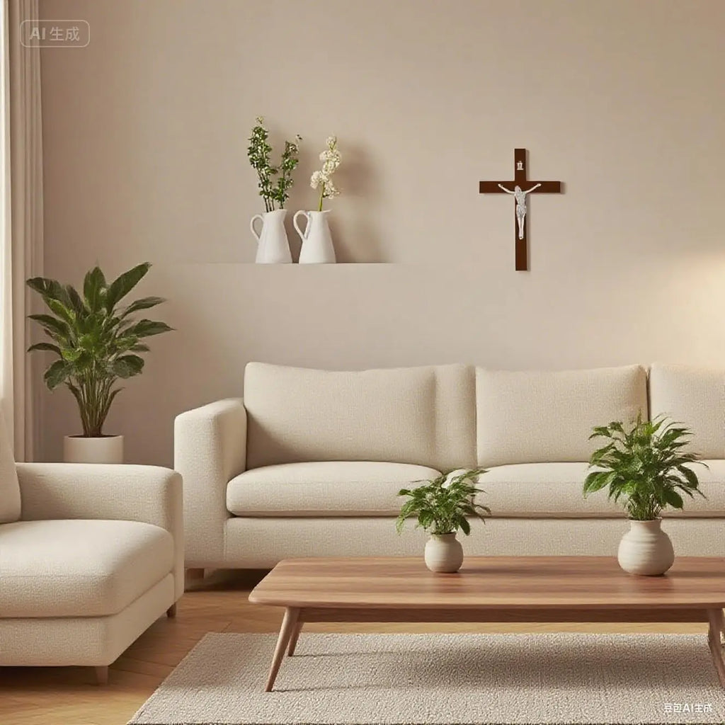 Wooden Wall Crucifix with Christ Figure