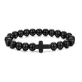 Black Cross Bead Bracelet