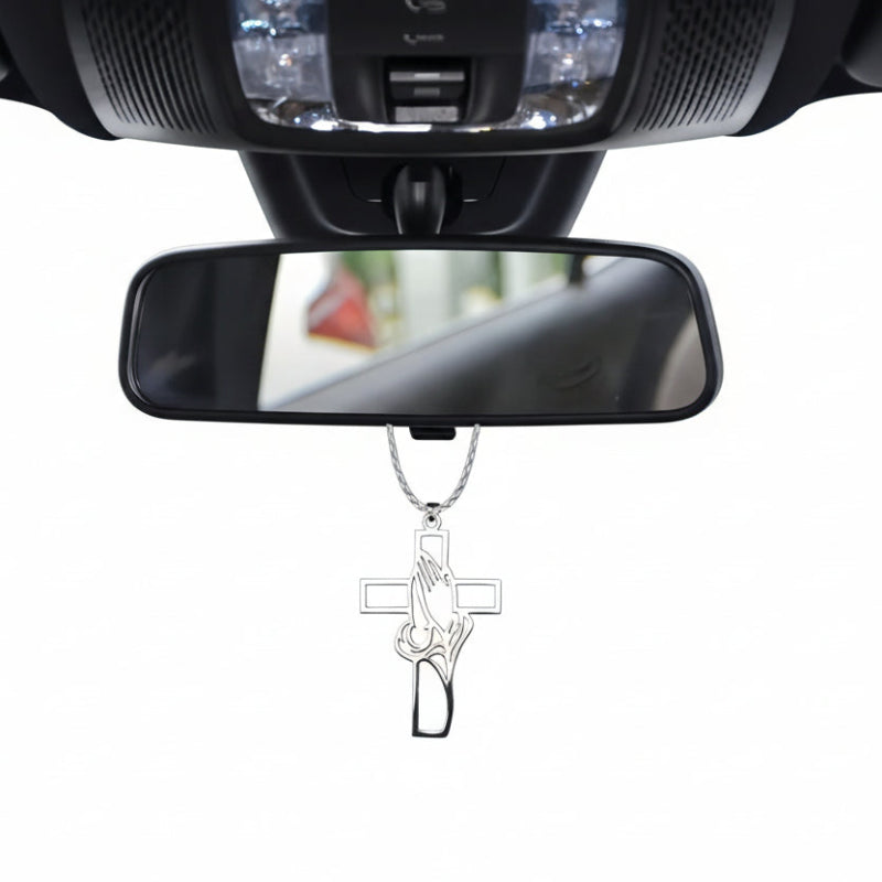 Rearview Mirror Hanging Cross