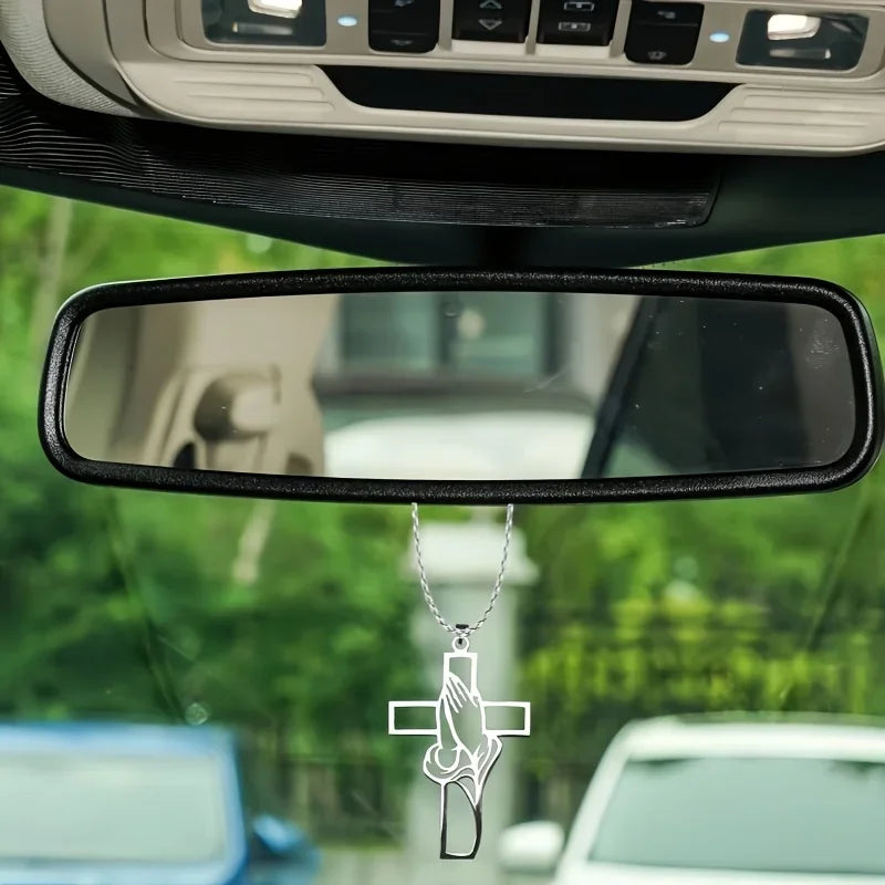 Rearview Mirror Hanging Cross